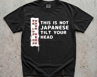 This Is Not Japanese Tilt Your Head Shirt, Funny Sarcastic Meme Hoodie, Y2k Humor Sweatshirt, Parody Tee