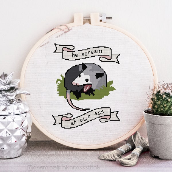 he scream cross stitch pattern