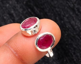 Natural Ruby Ring, 925 Sterling Silver Ring, July Birthstone Ring, Oval Shaped Ring, Statement Jewelry, Handmade Ring, Gift For Women