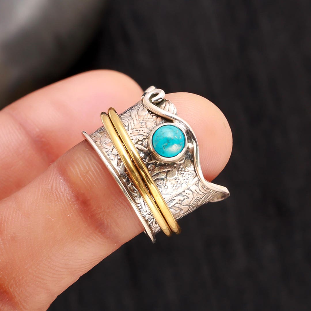 Arizona Turquoise Ring, 925 Solid Sterling Silver Ring, December ...