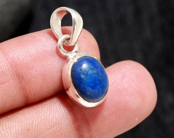 Lapis Lazuli Handmade Pendant, Blue Gemstone Pendant, Pendant, 925 Sterling Silver Jewelry, Wedding Anniversary Gift, Pendant For Daughter