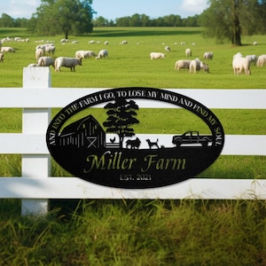 Custom Metal Farm Sign, Country House Sign, Personalized Farm Barn Sign, Farmhouse Decor, Welcome Sign, Rustic Farming Gift Grandfather