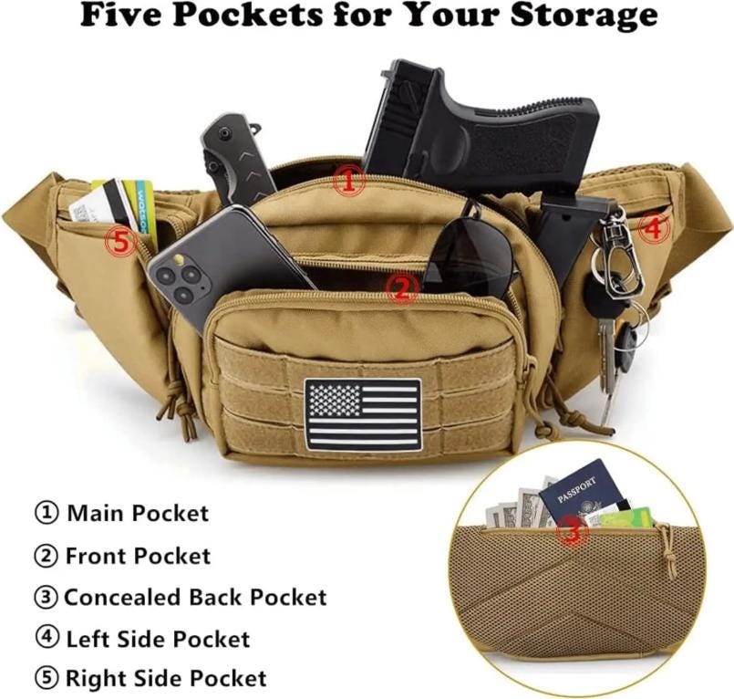 Concealed Carry Tactical Waist Pack