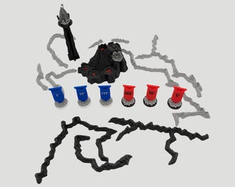 Ringkrieg Komplettes 3D Upgrade Kit | Mount Doom + Orthanc + Armee Banner + Gebirge
