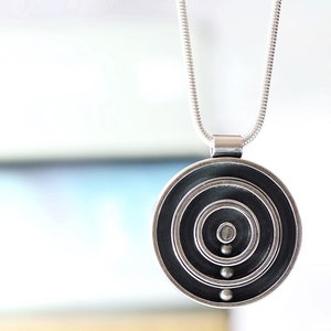Round and Round Pendant Silver Handmade Necklace Kinetic Jewelry Silver Pendant, Handmade Pendant, Sterling Silver Mothers Day Gift