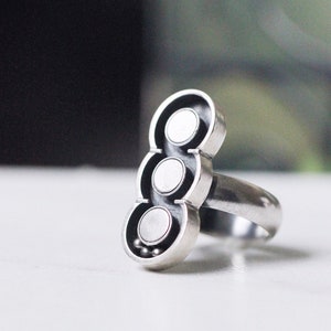 Fun Handmade Ring / Sterling Silver Kinetic Ring / Handmade Sterling Silver Fidget Ring / Art Ring Gift For Her
