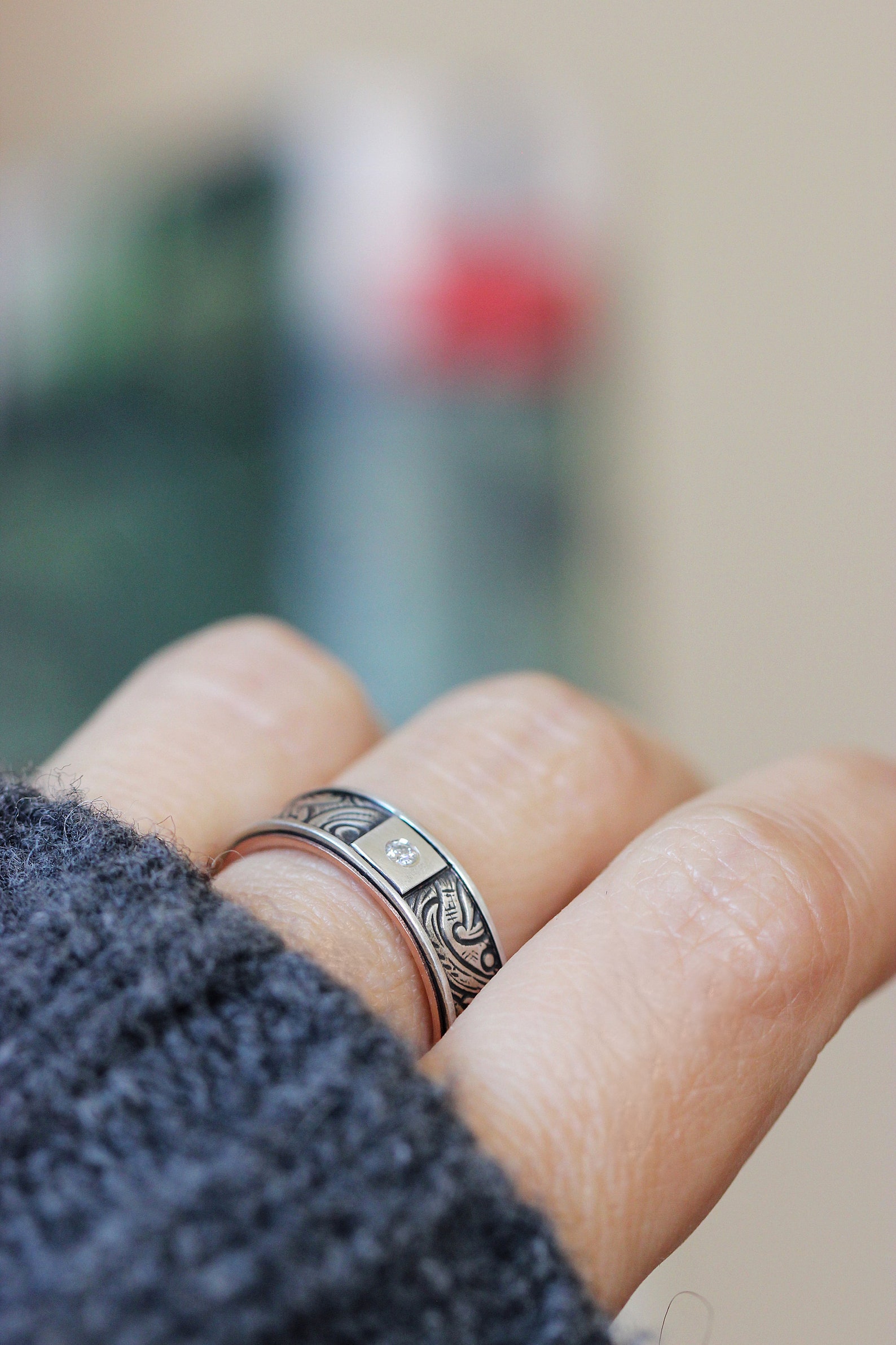 Womens Wedding Band Set Womens Wedding Ring Set Mens Wedding Etsy