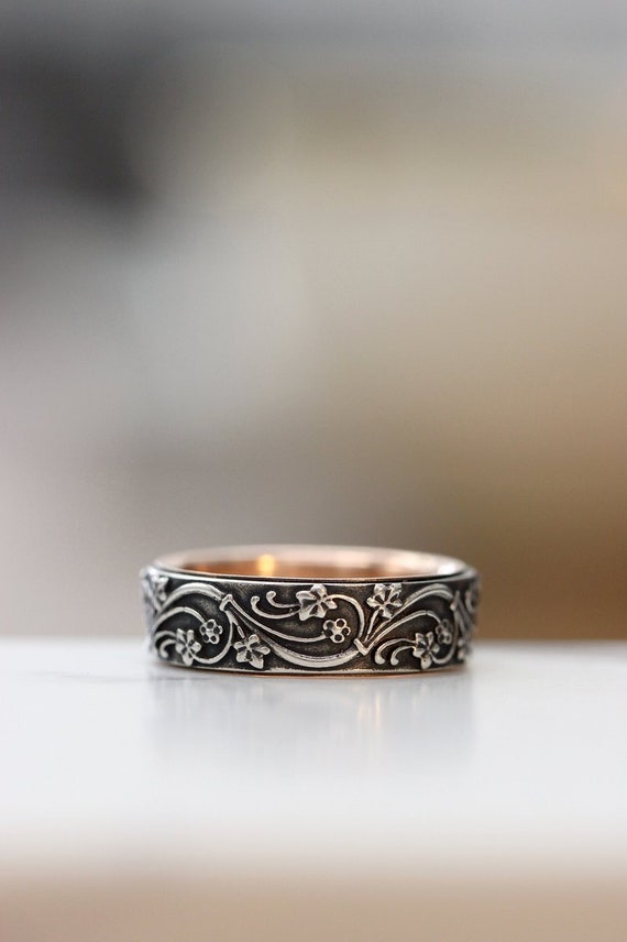 Womens Wedding Band Mens Wedding Band Rose Gold Wedding Band Etsy