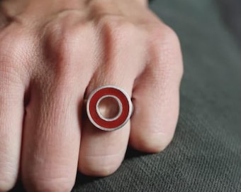 Sterling Silver and Polymer Resin Ring