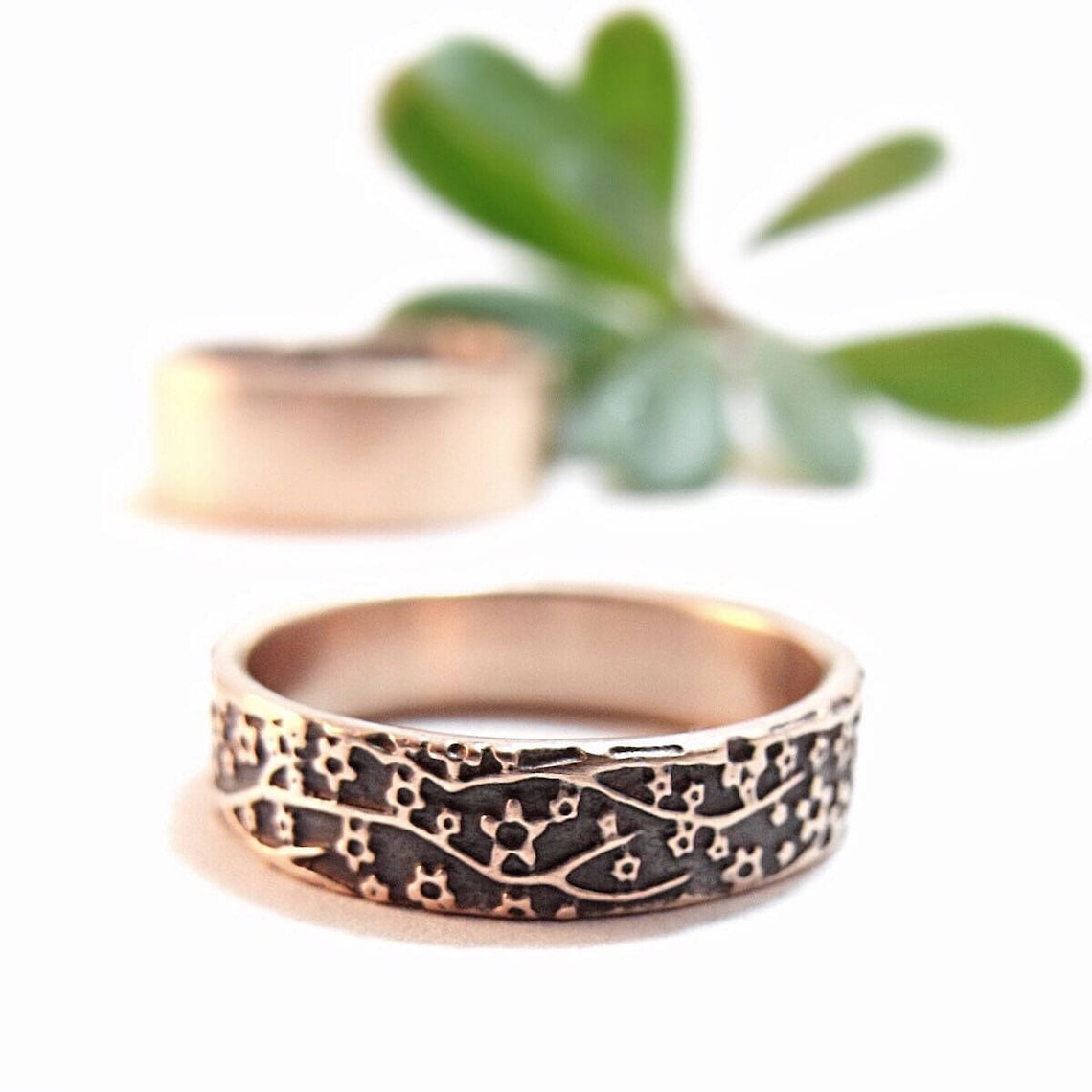 Womens Wedding Band Set Womens Wedding Ring Set Mens Wedding Etsy