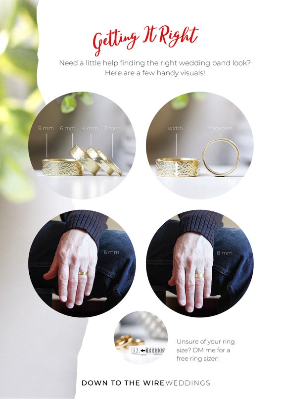 Modern Mens Wedding Ring Sterling Silver Womens Wedding Band Plain