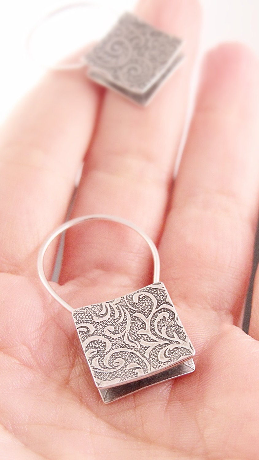 Small Woven Square Earrings
