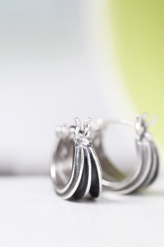 Cangall Orecchini A Cerchio In Argento 925 Con Ciondolo - Doppio Cerchio Geometrico Huggie, Anallergici, Disponibili In Argento, Oro E Oro Rosa