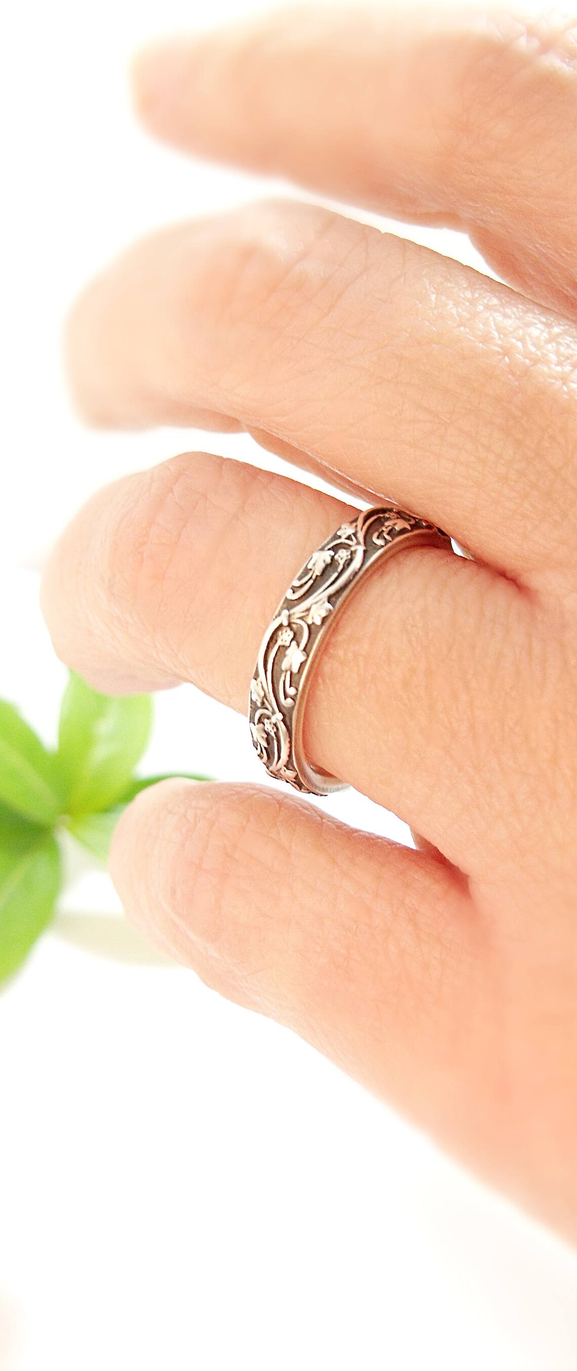 Silver Wedding Band Set Wedding Rings Silver Wedding Ring Mens Etsy