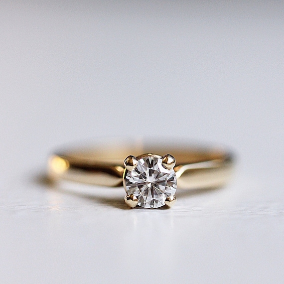 moissanite engagement ring etsy