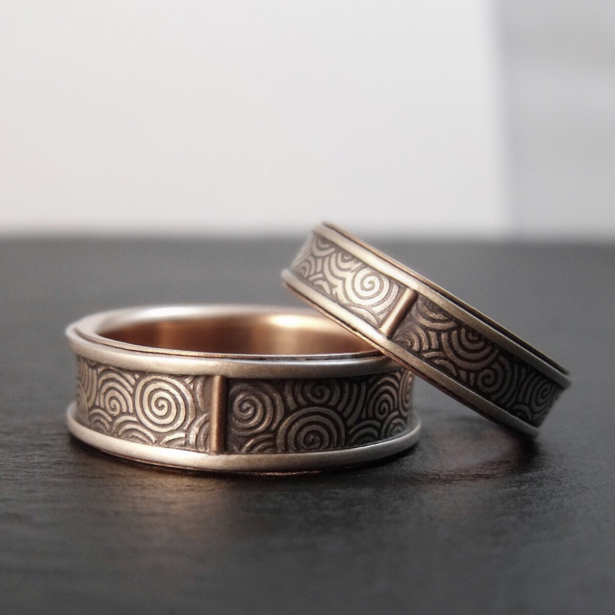 Gorgeous 5PC Women's Wedding Band Set In Sterling Silver - Missacc - Foto 4