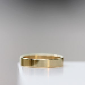 Wedding Band Modern Mens Wedding Ring 14K YELLOW Gold Wedding Band Plain Simple Wedding Classic Wedding Band Womens Wedding Band CLASSIC image 5