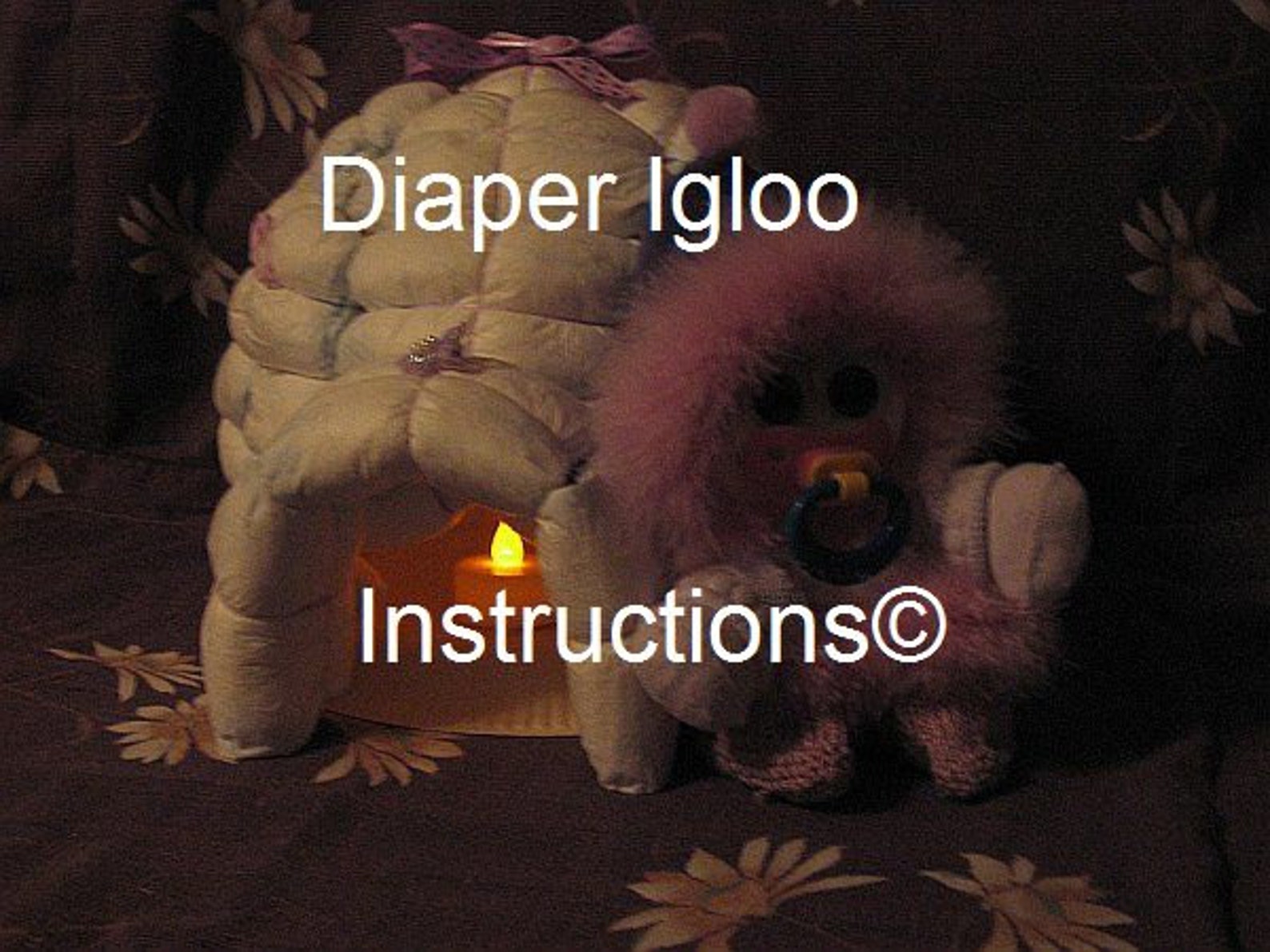 Diaper Cake Igloo INSTRUCTIONS. Night Light. Baby Shower Gift Etsy