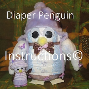 D.I.Y. Windelpinguine - Anleitung für Windel Cake Topper - Pinguine - Babypartygeschenk - Herzstück