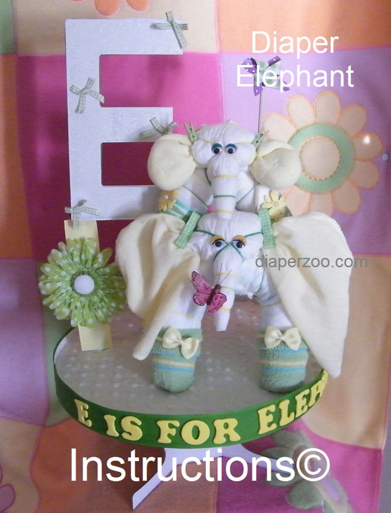 Learn to Make Elephants From Diapers, Washcloths, Socks and More. Fun, Easy, and Can Be