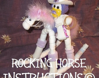 Diaper ROCKING HORSE INSTRUCTIONS. Great for baby shower hospital gift welcome baby