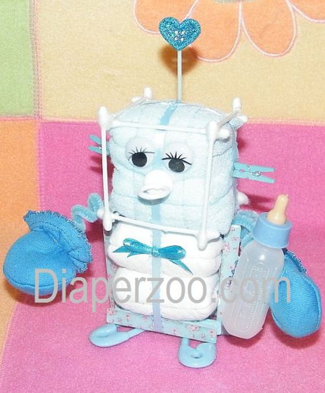 Diaper Robot Instructions. Diaper Cake How to make baby Etsy