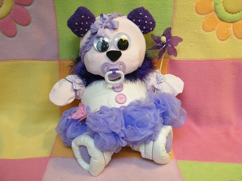 Diaper Bear INSTRUCTIONS diaper cake topper 4 baby shower Etsy