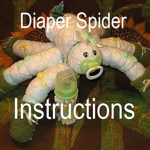 Snyder the Spooky Diaper Spider instructions keepsake baby shower diy halloween centerpiece tutorial