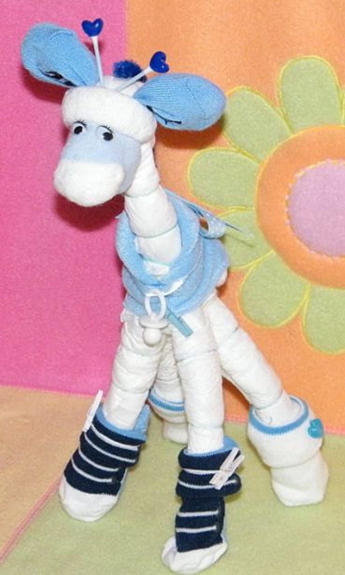 Instructions on How to Make GIRAFFES From DIAPERS. Perfect Etsy