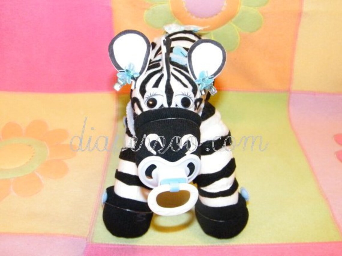 Diaper Zebra Instructions. Learn to make from diapers. Baby Etsy