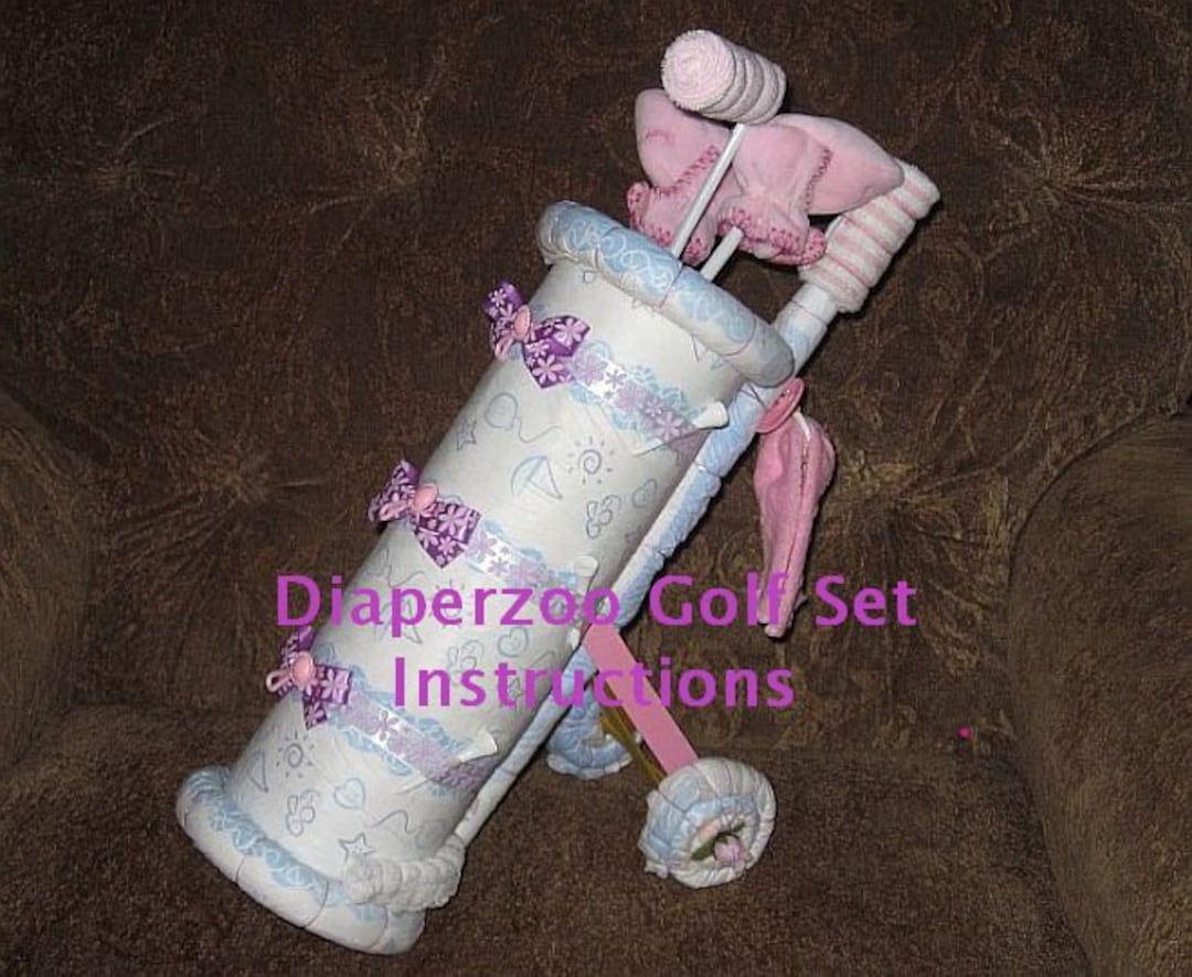 Instructions for Baby's 1st GOLF CLUB Made From Diapers