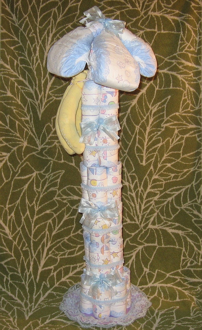 Instructions for a Diaper Banana Tree. Diaper Cake. Baby Etsy