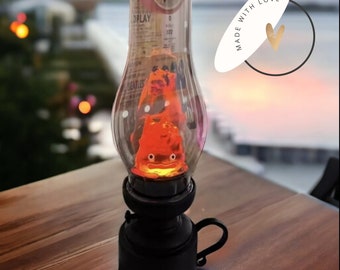 Luz nocturna de anime kawaii: El castillo ambulante de Howl, Calcifer: linda decoración para el hogar e idea de regalo para fanáticos del anime.