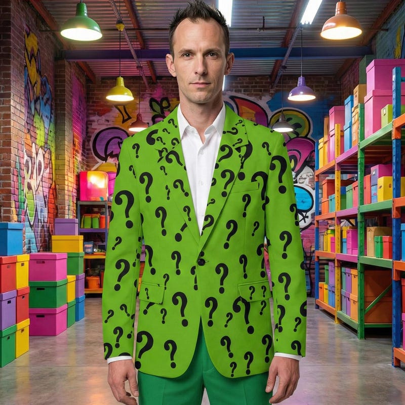 Question Mark Riddler Suit Riddler Question Marks - Etsy