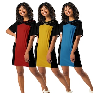 star trek gold dress Star Trek Uniform TNG The Next Generation Yellow Dress Cosplay Costume ACcosplay, M / Women