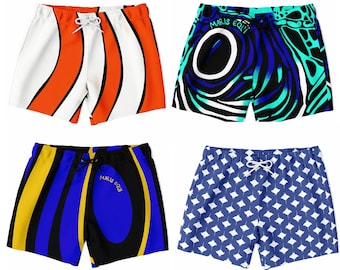 Men's Swim Shorts - Tropical Fish Marine Life Inspired - Under The Sea  - Trunks - Swimsuits