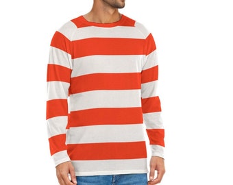 Red and White Striped Shirt Costume