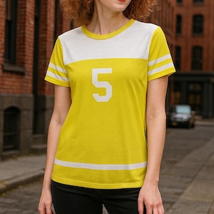 April Gelb 5 Jersey T-Shirt Kostüm Uniform