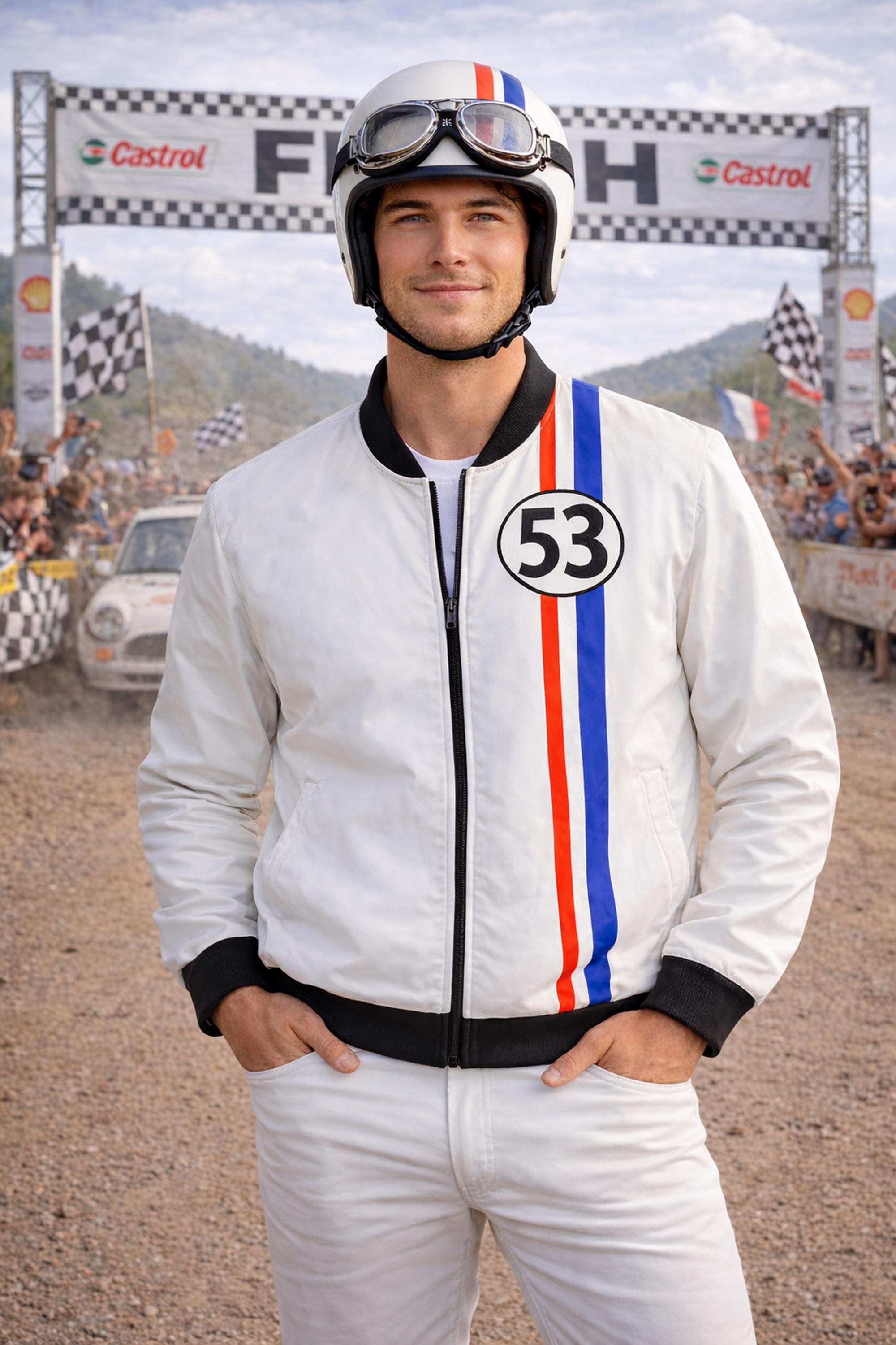 53 Racing Jacket Red White Blue Costume - Etsy