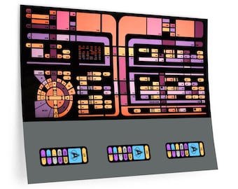 TNG LCARS Wall Decal - Image from a Screen Used Prop - Plus Door Chime Lock