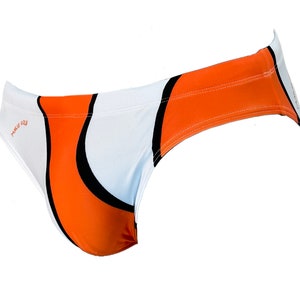 Clownfish Swim Brief For Men. Speedo Style Cut.