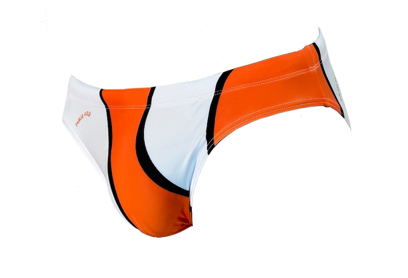 Clownfish Swim Brief For Men. Speedo Style Cut.