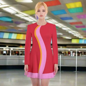PSA Style 1970s Stewardess / Flight Attendant Uniform Dress Costume