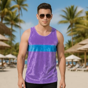 Risa Purple and Blue Velvet Tank Top Costume