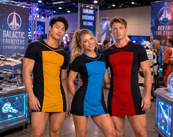 Federation Style Skant Costume Starship Uniform Red - Gold - Blue Command Science Medical Scant