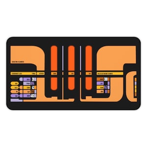 TNG Transporter Display LCARS Desk Mat / Mouse Pad Prop