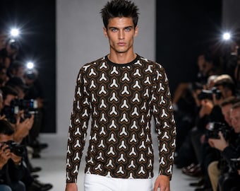 Male Model Geometric Pattern Shirt Derek Costume
