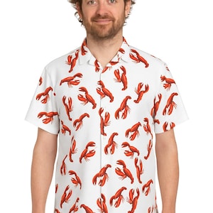 Lobster Print Hawaiian Shirt Costume Kramer