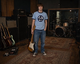 Blue Ringer T with 4 1/2 Inside a Circle Shirt Scott Costume 4.5
