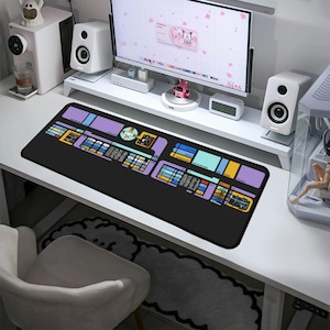 Worf Tactical Station LCARS Long Mouse Pad / Desk Pad Prop